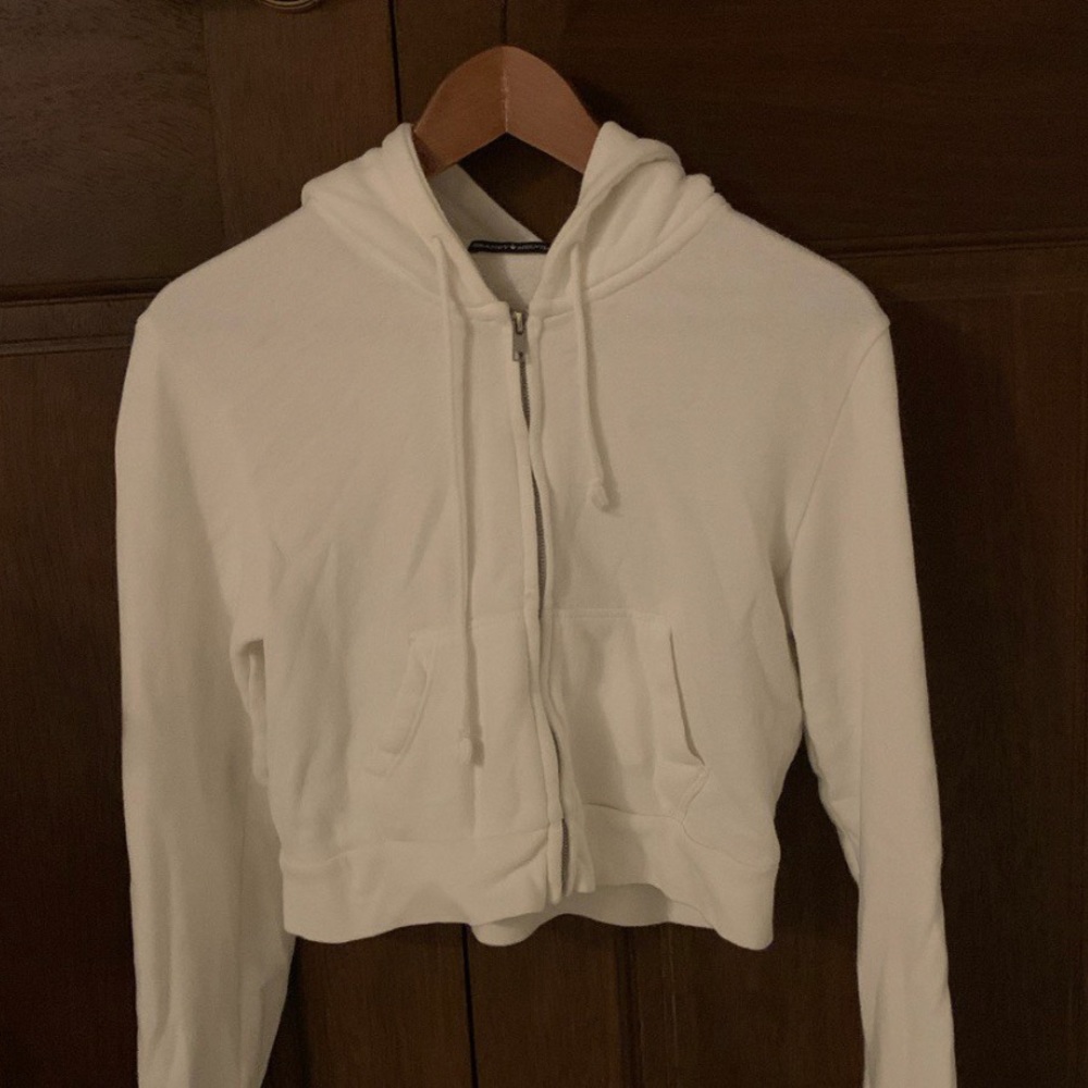 brandy Melville White crystal hoodie